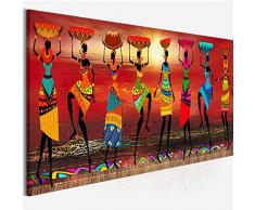 Terilizi Dipinti Etnici Dipinti dArte Tribale Donne Africane Danza Pittura Immagine per Soggiorno Stampa su Tela Decorazioni per La Casa-50X150 Cm Senza Cornice