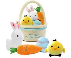 Generic Best Gift - Cesto pasquale con scritta My First Easter Basket in peluche per bambini