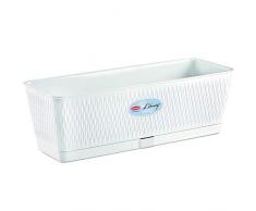 Stefanplast STF695 Fioriera Liberty, 50 cm, Bianco