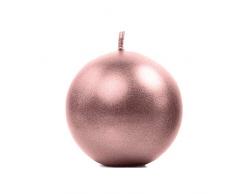 Candela Sfera Dorata Lucida - Diametro 80mm, Cera Paraffina, Durata Fino A 80 Ore - Foto 7