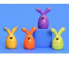 Easter Bunny Coniglio decorativo 13 cm decorazioni pasquali Pasqua Knuddel coniglietto colore giallo