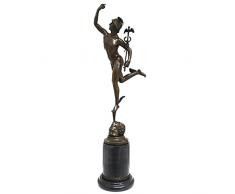 Statuetta in Bronzo Raffigurante Mercurio Stile Antico 71 cm