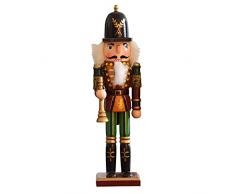 Rongchuang Soldato Schiaccianoci Di Natale In Legno, Bambola Giocattolo In Legno Alta 30 Cm, Burattino Giocattolo Su Supporto, Decorazioni Natalizie Tradizionali Tradizionali