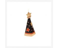 CAPRI BELL Campanella Grande Quadrata: Natale (Nero, Ceramica)