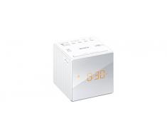 Sony ICF-C1 Radiosveglia con Sintonizzatore, FM/AM Analogico, 0.1 W, Unità Driver 6.6 cm, Bianco