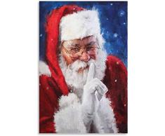 LBMED Quadro su Tela Canvas Immagini Murali Natale Babbo Natale Poster da Parete su Tela per la Moderna Decorazione familiare Stampa Disegno Painting 19.7x27.6(50x70cm) Senza Cornice