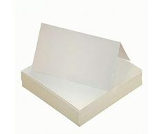 byou Segnaposto,Carte di Nome Luogo 100 Pezzi Bianco Perla Bianche Carte da Tavola er Decorazione di Matrimonio Festa 10 * 10cm