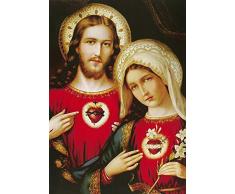 STAMPA-SU-TELA-INCORNICIATA-Archivio-Cm_49_X_35-Sacro-Cuore-Famiglia-Mary-Joseph-cuore-religione-chiesa-Vergine-Maria-Joseph-Sacro-Quadro-su-tela-con-cornice-a-cassetta-americana-Canvas-inco