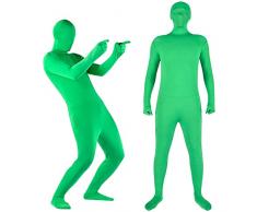 Andoer Tuta chroma key unisex, per adulti, elasticizzata, costume per servizi fotografici, video, effetti speciali, festival, cosplay, carnevale, 180 cm di altezza