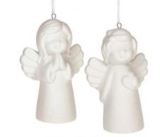STEFANAZZI 8 Pezzi Assortiti in 2 Modelli Decorazioni Albero di Natale addobbi Natalizi da Appendere per Decorare la casa segnaposto Decorazioni ghirlande