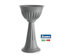 Vaso Colonna interno esterno giardino fioriera plastica ANTRACITE vasi Bama 100%MADE IN ITALY