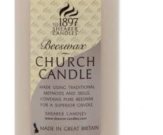 Shearer Candles - Candela liturgica in Cera dapi, 22 x 7 cm, fragranza Miele Dolce, Colore: Avorio