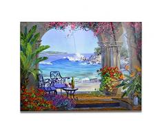 Giallobus - Quadro - Stampa su Vetro Acrilico Plexiglass Mikki SENKARIK - Quadro con Paesaggio Serenade of The Sea - Quadri Moderni di plexiglass - Vari Formati - 70 x 100 CM