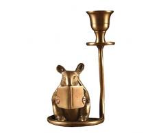 HJSP Candeliere Nordic Creativa candelabro in Ottone Animale Sveglio Criceto Candlestick tavolino della Decorazione di Studio Retro Vecchio Regalo di Arte Candelabro Portacandele Candelieri
