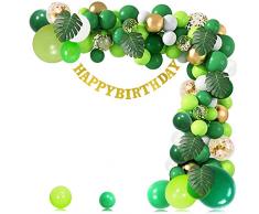 Palloncini Compleanno,Kit Arco Palloncini Verdi Compleanno,Decorazioni Compleanno,Addobbi per Feste di Compleanno