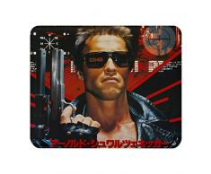 Tappeto per mouse, aspetto in pelle, manifesto asiatico di film terminator Hamilton, retro poster cinematografico vintage, 22 x 18 cm