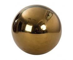 Mel O Design Sfera Decorativa Sfera Oro in Acciaio Diametro 25 cm