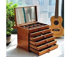 Cosy-L Portagioie Scatole Per Gioielli Custodia Box Scatola Anello Rettangolare Fabulous Regalo Delle Donne Organizzatore Beauty Case Con Specchio x768 , A , long 32* wide 20.5* high 25