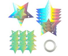 Glitter Dorato Stelle Ghirlanda 60pcs Striscione Da Appendere Per Matrimonio Carta Decorative Luccichio Stella Carta Decor Ghirlanda Carta Decorative Luccichio Glitter Dorato Stelle Ghirlanda Di Carta