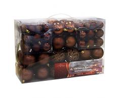 set da 100 palline di Natale Bronzo, in Plastica, 100x, Unità