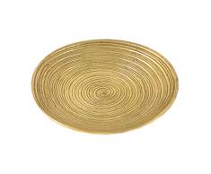 Fritz Cox Candelabro a spirale | Candelabro con scanalature | Ottimo portacandele per comunione o battesimi | per candele fino a 7,5 cm di diametro | in ottone | 12 cm | Colore oro