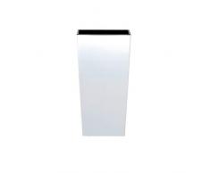 Prosperplast Vaso alto 19 L Urbi Square in plastica con serbatoio in colore bianco, 45 x 24 cm (altezza x larghezza x profondità) 45 cm