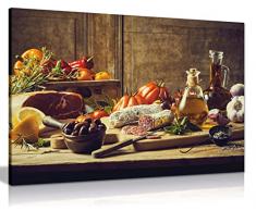 Panther Print Kitchen Decor - Stampa artistica da parete Natura morta, 18 x 12 cm