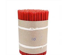 NKlaus 5,9 kg (circa 900 pezzi) candele daltare rosso fuliggine senza gocciolare candele di Pasqua L: 19,5 cm 36256
