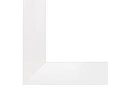 Cornice, Cornici dei quadri, portafoto CAPRY, 23x25 cm o 25x23 cm in BIANCO, normale vetro artificiale (A-Pet), senza antiriflesso cornice in MDF rivestiti di un foglio decorativo, 50 mm di larghezza