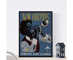 Nacnic Vintage Poster Vintage Poster America. New Orleans Jazz. Formato A4