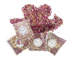Dantolo 15 Pezzi Coriandoli Matrimonio con Fiori Secchi, Petali di Rosa Secchi Matrimonio Coriandoli Biodegradabili Coriandoli Nuziali Naturali Confezioni di Coriandoli Naturali per Matrimonio