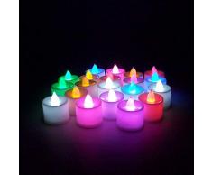 Venus Valink 24Pcs Galleggiante Flameless LED Lumino Tè Candele Luce per Matrimonio Compleanno Festa Decorazione Lampada, Anno Nuovo Candele Lampfake LED Candela Luce Pasqua Elettronico Candela