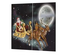 2x Natale Temporizzato Tende Per Porte Finestre Tende Per La Decorazione Natalizia - #31, 150x166cm