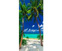 murando Autoadesiva carta da parati per porte XL 80x210 cm Pennelo per porte Poster Adesivo Quadro Design Estate Natura Palma Mare c-B-0230-a-d