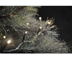 Konstsmide 3656-100 - Set luci per albero di Natale composto da luci da 100 diodi a luce bianca calda, trasformatore, distributore per 4 catene di luci, fino a 44,6 m, trasformatore esterno da 24 V, colore cavo: nero
