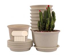 Ulikey Vasi da Fiori per Vivaio,10 Vasi per la Semina, Vasi per Giardinaggio, Vasi per Piantine, Vasi per Piante Grasse Perfetti per Il Giardinaggio, Vivaio, Piantine in Interni e Esterni (Bianco)