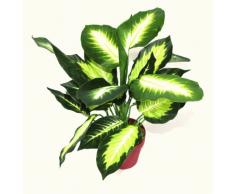 Geko 1 pezzo medio 40 cm artificiale Dieffenbachia pianta scuro