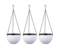 COTTONIX Appendi Vasi da Esterno, 3 Pezzi Vasi Sospesi per Piante da Esterno, Vasi Pensili, Fioriera Sospesa, Porta Piante da Appendere, Vaso da Appendere Interno