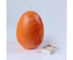 Wenzel Eikerze Cero Pasquale Uovo Candela a Forma di Uovo di Pasqua 140 mm, 1 Pezzi, Mandarin Orange