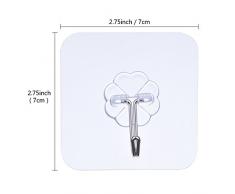 Blulu Ganci Adesivi Chiodo Libero Pesanti Trasparente per Cucina Bagno Porta Soffitto Appendiabiti, 8 Pezzi