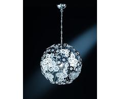 Trio Leuchten Sosp.Sfera ACR.C/Gemme D.48 Trio 309400506 Lampada a Sospensione a Sfera, Cromo, 48 cm