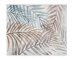 murando Carta da parati Foglie tropicali 400x280 cm Fotomurali in TNT Murale alla moda Decorazione da Muro XXL Poster Gigante Design Carta per pareti Palma beige blu b-A-0763-a-a