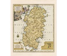 STAMPA-SU-TELA-INTELAIATA.anonymous-Cm_63_X_52-Antica-mappa-Sardegna-Isola-Sardegna-Isola-mediterranea-antica-mappa-europea,-Quadro-su-tela-fine-art-europeo,-Canvas-intelaiato-100%cotone-380gr