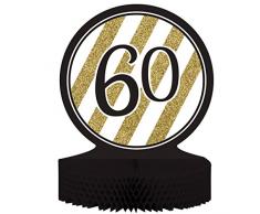 Centro tavola 60 anni nero-oro
