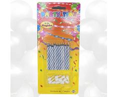 10 Candeline Rosa Magiche per decorazione torta di compleanno festeggia con simpatiche candele Magiche che non si spengono festa party decorazioni (Azzurre)