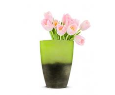 Sendez Vaso portafiori OXI 2,5 litri tavolo – Vaso Decorativo in Vetro Vaso Vaso Vaso Vaso per piante, Vetro, verde, 21x15,5cm