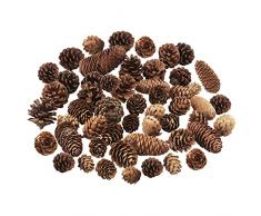 40 Pezzi Pigne per Decorazioni Natalizie,Pigne Naturali - Grandi Dimensioni Medie e Mini,Pigne Decorative per Tavola Albero di Natale Artigianato Regali per la Casa Decorazione Natalizia