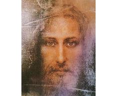 STAMPA-SU-TELA-INCORNICIATA-Archivio-Cm_68_X_53-Gesù-Cristo-Volto-sindonico-sacra-Religione-Chiesa-Gesù-Cristo-Viso-Quadro-su-tela-con-cornice-a-cassetta-americana-Canvas-incorniciato-allam