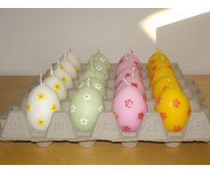 4 candele a forma di uova di Pasqua