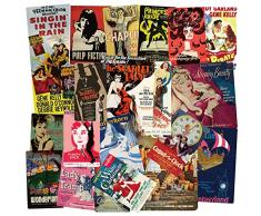 Adesivo Movi Poster 100 Pezzi, Film Adesivi per Laptop Valigia Skateboard Auto Biciclette Chitarre